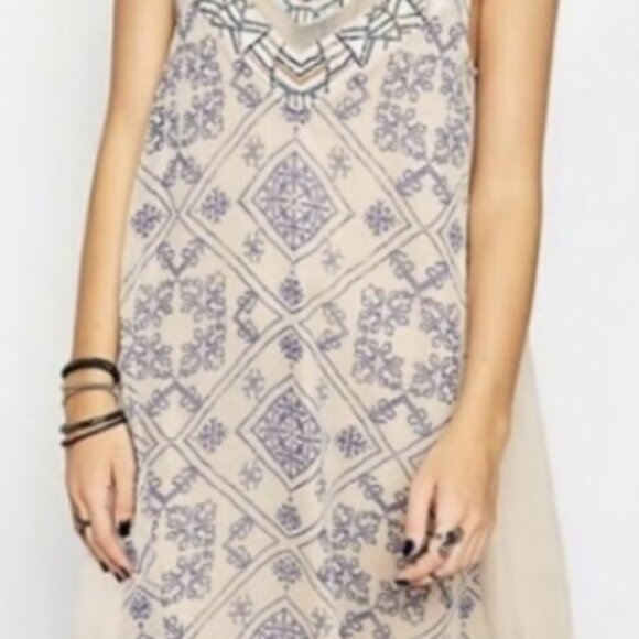 Free People Ancient Mystery Beaded Shift Dress - Size - Small - Picture 1 of 7